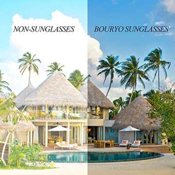 Bouryo Flexible Polarized Baby Sunglasses with Strap Adjustable for Toddler 0-24 Months (Black/Black+ Pink/Black)