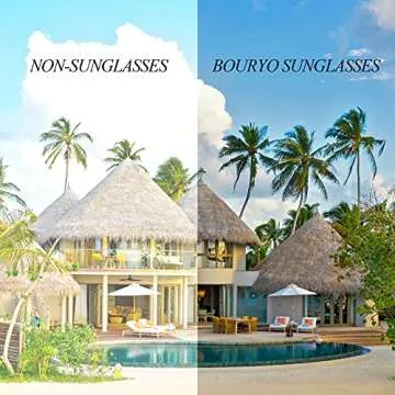 Bouryo Flexible Polarized Baby Sunglasses with Strap Adjustable for Toddler 0-24 Months (Black/Black+ Pink/Black)