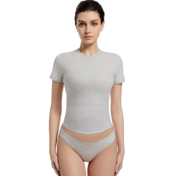 Y2K Crewneck Tees Women Comfortable Trendy Fitted Tops