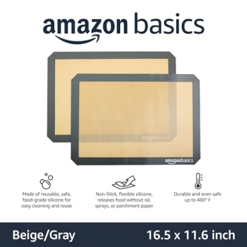 Non-Stick Silicone Baking Mat Pack of 2 - Amazon Basics