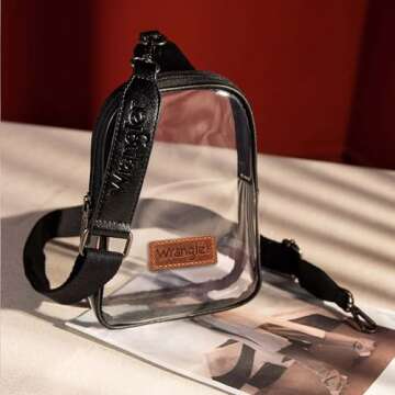 Wrangler Crossbody Clear Sling Bags for Women - Stadium Approved Purses