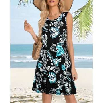 Stylish Yellow Sleeveless Sundress with Pockets for Women