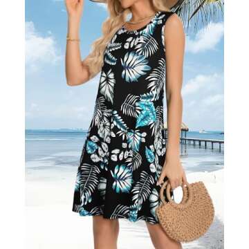 Stylish Yellow Sleeveless Sundress with Pockets for Women