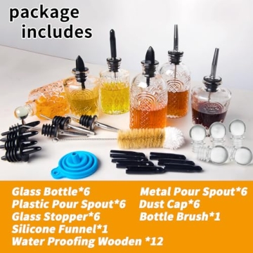 Stylish INFTYLE Syrup Bottle Set of 6 for Kitchen Use