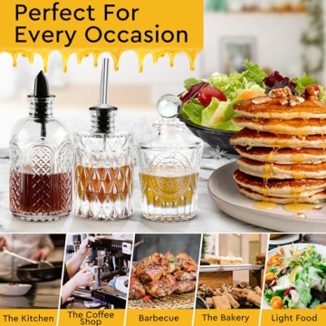 Stylish INFTYLE Syrup Bottle Set of 6 for Kitchen Use