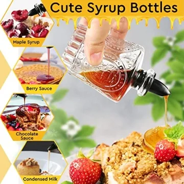 Stylish INFTYLE Syrup Bottle Set of 6 for Kitchen Use