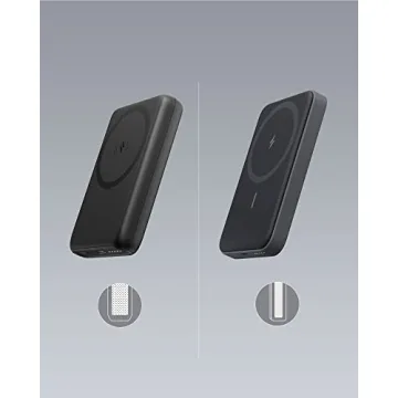 Anker Magnetic Battery (MagGo), 5,000 mAh Foldable Magnetic Wireless Portable Charger and USB-C for iPhone 15/15 Plus/15 Pro/15 Pro Max, iPhone 14/13 Series (Interstellar Gray)