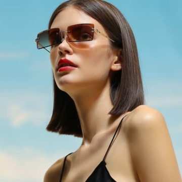 Pro Acme Trendy Rimless Rectangle Sunglasses for All