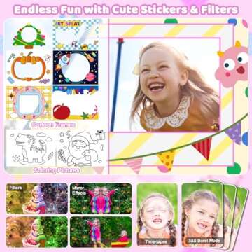 Maysida Instant Print Camera for Kids - Pink