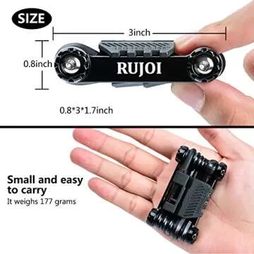 RUJOI 14-in-1 Bike Multi Tool with Chain Breaker Tool Kit,Bike Repair Tool Set with Allen,Torx Wrench,Phllips and Flat Screw.Bike Tool with Chain Quick Link for Mountain, Road Bicycle