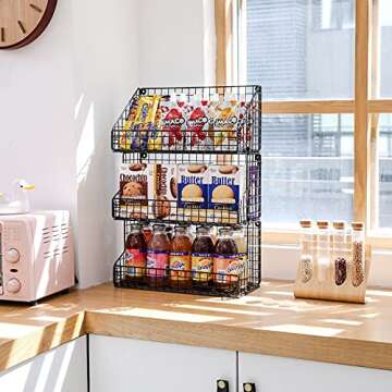 3 Tier Snack Organizer for Home and Office Storage