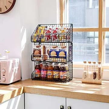 3 Tier Snack Organizer for Home and Office Storage