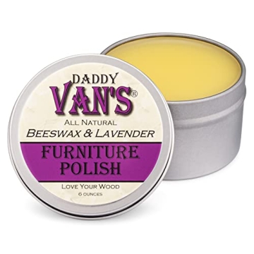 Daddy Van's All Natural Beeswax & Lavender Furniture Polish - Chemical-Free, Non-Toxic Wood Conditio...