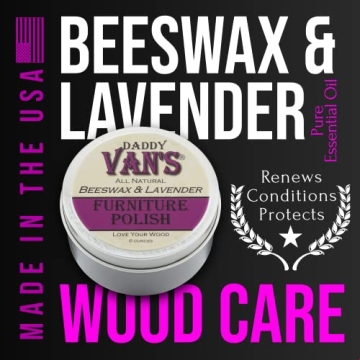 Natural Beeswax Furniture Polish with Lavender Essential Oil