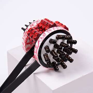 DIDALACE Blue and White Porcelain Roller Massage Stick Health Meridian Massage Hammer Back Knock Multifunctional Health-Preserving Body Relaxation Massager Manual Self Muscle Massage Upgrade(Blue)