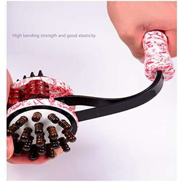 DIDALACE Blue and White Porcelain Roller Massage Stick Health Meridian Massage Hammer Back Knock Multifunctional Health-Preserving Body Relaxation Massager Manual Self Muscle Massage Upgrade(Blue)