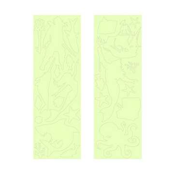 GLOPLAY Ocean Adventure The Magical Deep Sea (24pcs/Pack), Glow in The Dark Wall Stickers, The Eco-F...