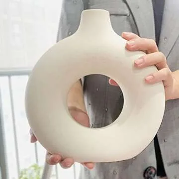 Shop CEMABT White Donut Vase for Elegant Decor