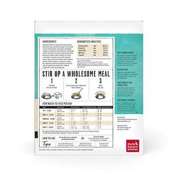 The Honest Kitchen Grain Free Fish Dog Food – Human Grade Dehydrated Meal 10 lb (Makes 40 lbs)