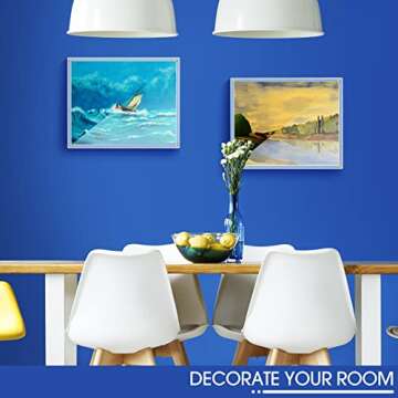 Chunful 4 Packs 16 x 20 Inch Floating Acrylic Frame Clear Frameless Picture Frame Wall Mount Double Panel for Photo Artwork Certificates Diplomas Poster Display(Gold Accessories)