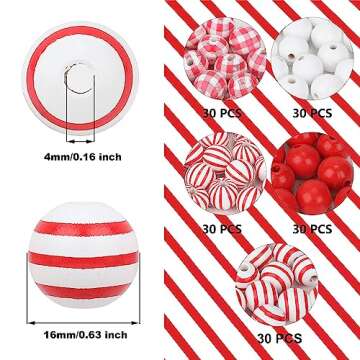 150 PCS Wooden Beads for DIY Crafting and Home Decoration