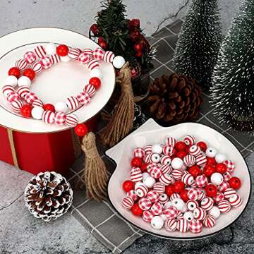 150 PCS Wooden Beads for DIY Crafting and Home Decoration