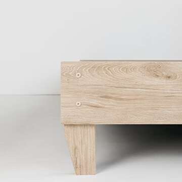 Signature Design by Ashley Oliah Contemporary Queen Platform Bed, Natural Wood Grain