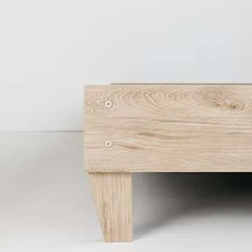 Signature Design by Ashley Oliah Contemporary Queen Platform Bed, Natural Wood Grain