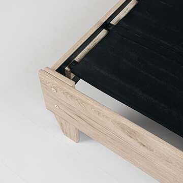 Signature Design by Ashley Oliah Contemporary Queen Platform Bed, Natural Wood Grain