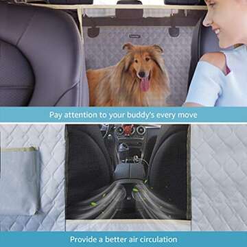 Lassie Dog Car Seat Covers for Back Seat Waterproof with Mesh Visual Window Durable Scratchproof Non...