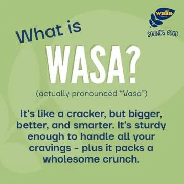 Wasa Gluten Free Sesame & Sea Salt Crispbread, 6.1 oz (Pack of 10), Gluten Free Crackers, Non-GMO Ingredients