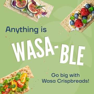 Wasa Gluten Free Sesame & Sea Salt Crispbread, 6.1 oz (Pack of 10), Gluten Free Crackers, Non-GMO Ingredients