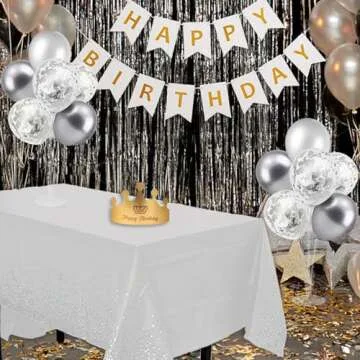 ZJDHPTY Silver Balloon Stand Centerpiece Table Decorations for 25th Wedding Anniversary Birthday Bridal Shower Father's Day Mother's Day Platinum Party Decorations(Silver gray set4)