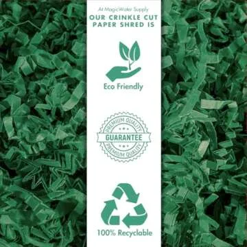 Green Crinkle Cut Paper Shred Filler for Gifts and More