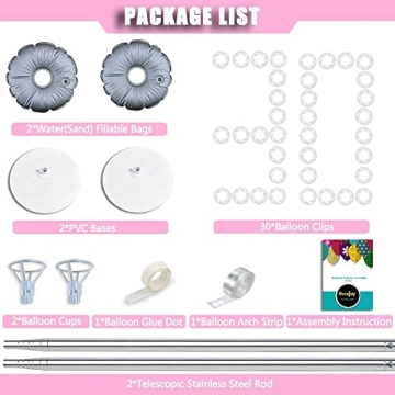 DECOJOY Adjustable 7 Feet Balloon Column Stand Set