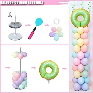 DECOJOY Adjustable 7 Feet Balloon Column Stand Set