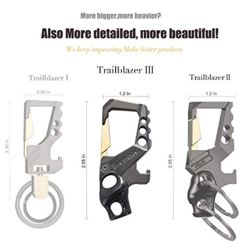 Hephis Heavy Duty Carabiner Key Chain Bottle Opener