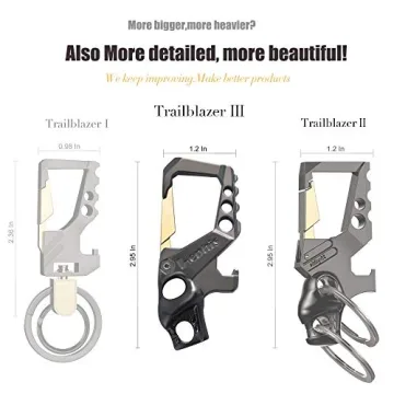 Hephis Heavy Duty Carabiner Key Chain Bottle Opener