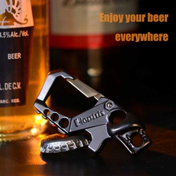 Hephis Heavy Duty Carabiner Key Chain Bottle Opener