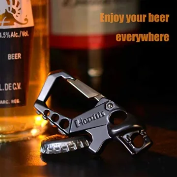 Hephis Heavy Duty Carabiner Key Chain Bottle Opener