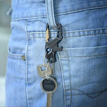 Hephis Heavy Duty Carabiner Key Chain Bottle Opener