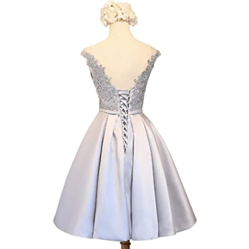 Short Floral Lace Up Homecoming Dresses for Women