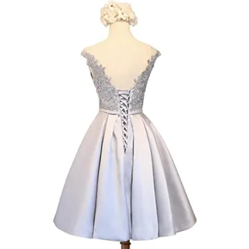 Short Floral Lace Up Homecoming Dresses for Women