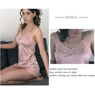 Pyroluna Satin Chemise - Elegant Lingerie for Women