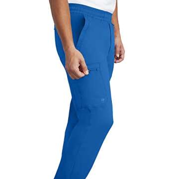 Healing Hands Scrub Pants for Men Daniel Utility Bottoms with 6 Pockets, 2-Way Stretch and Durable Fabric 9300, Royal,XL