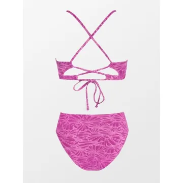 Buy CUPSHE High Waisted Bikini Scalloped V Neck Online