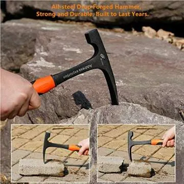 Forged Brick Hammer - Versatile Masonry & Rockhounding Tool