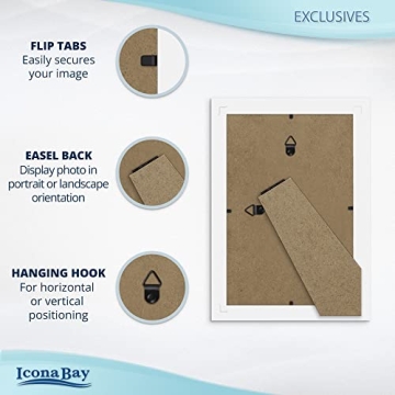 Icona Bay 4x6 Picture Frames - Stylish 3 Pack