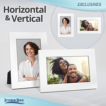 Icona Bay 4x6 Picture Frames - Stylish 3 Pack