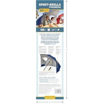 Sport-Brella 8-Foot Umbrella for Sun and Rain Protection